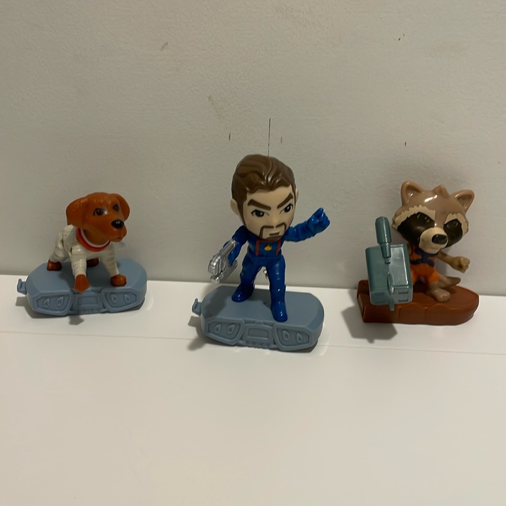 Marvel Guardians Of The Galaxy McDonalds 2023 Happy Meal Toys Set of 3